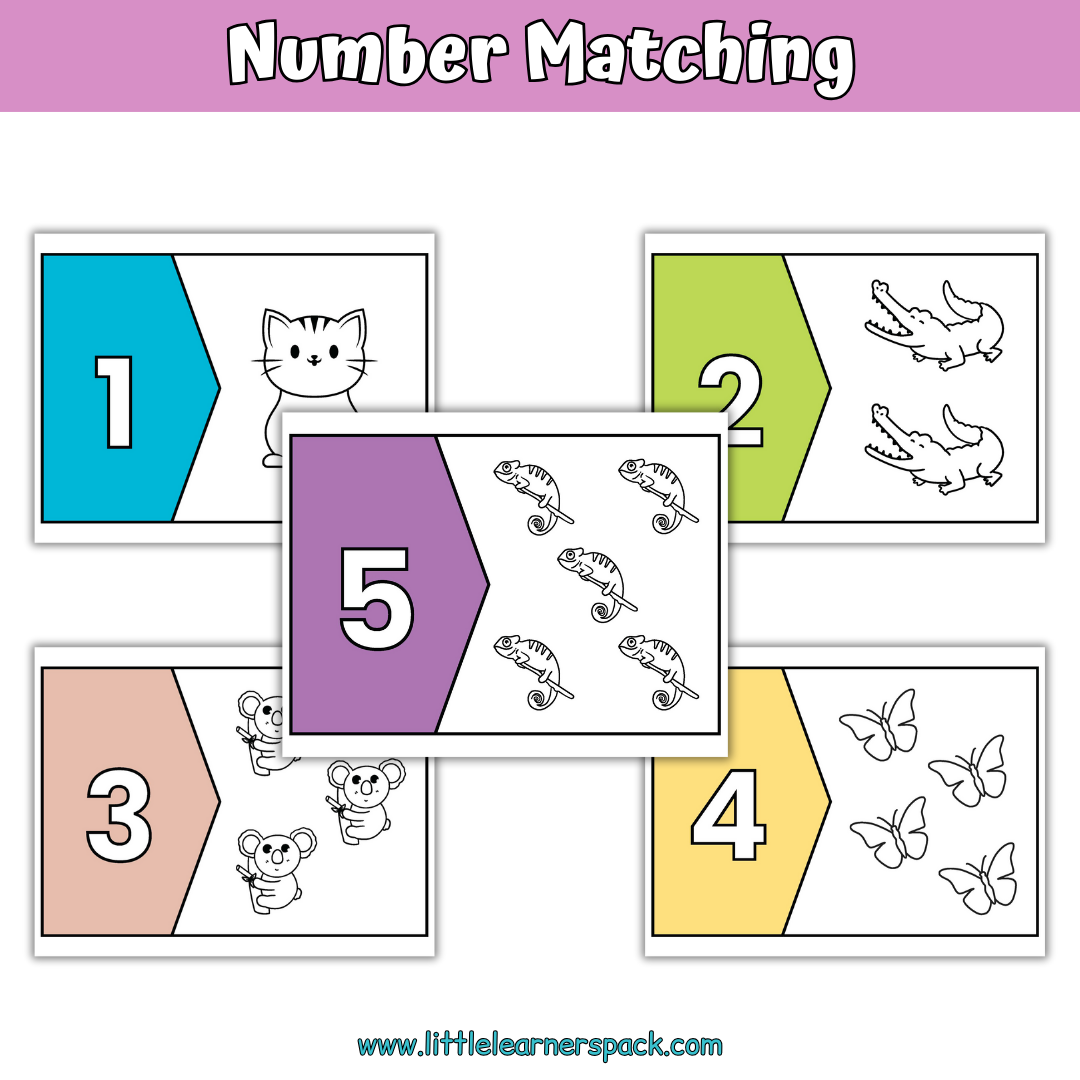 Preschool Number Learning Binder - Kindergarten and Pre-K Worksheets