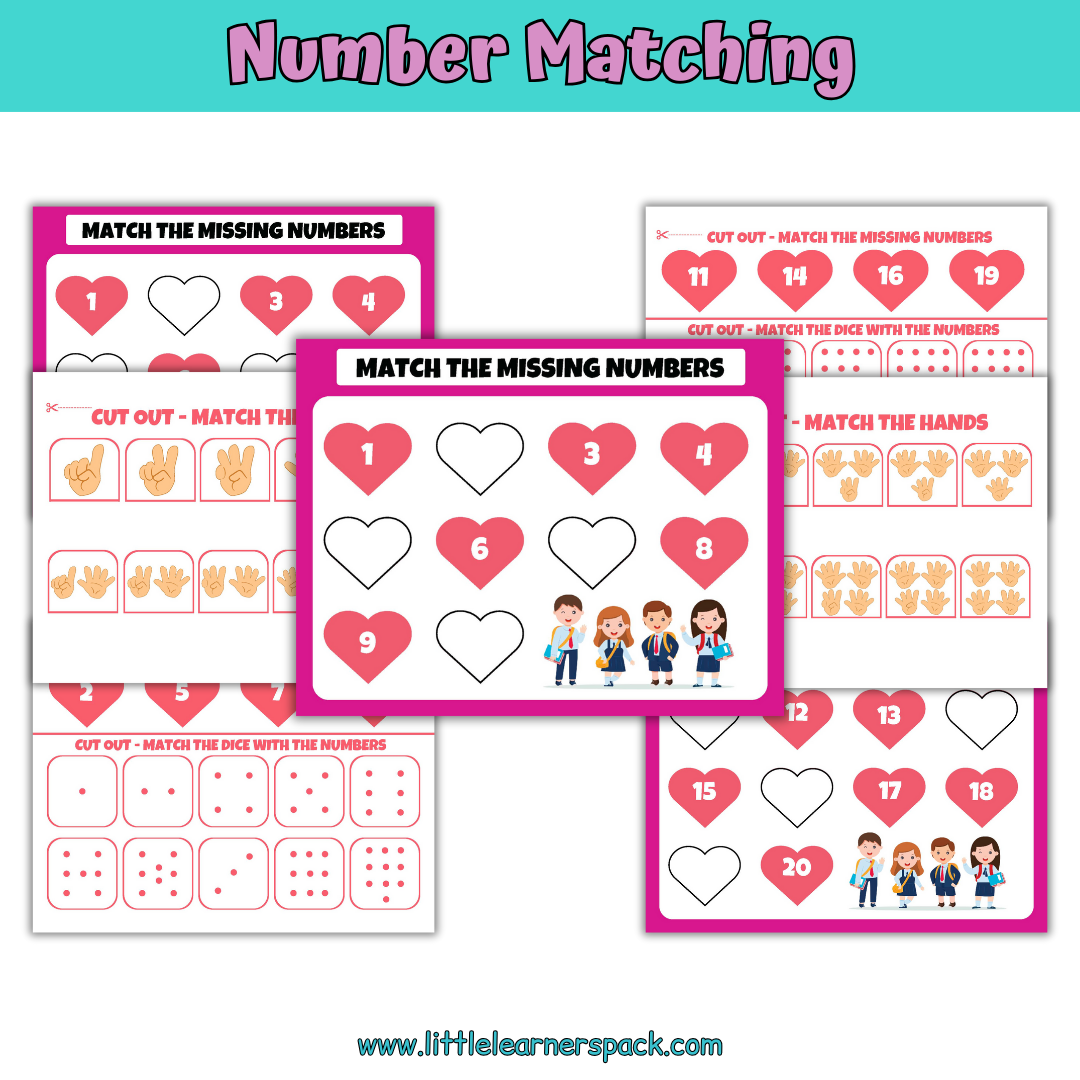 Preschool Number Learning Binder - Kindergarten and Pre-K Worksheets