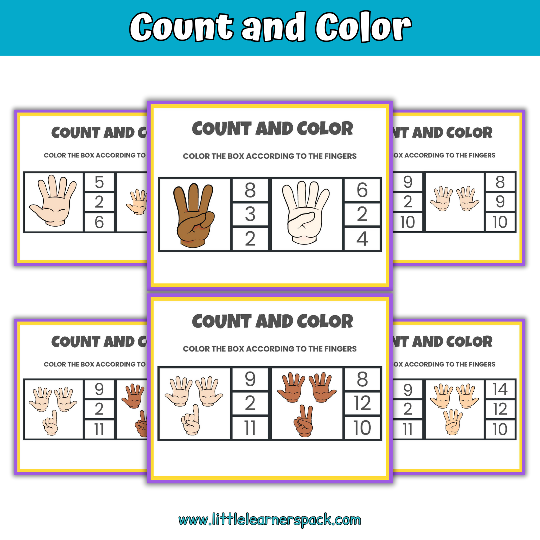 Preschool Number Learning Binder - Kindergarten and Pre-K Worksheets