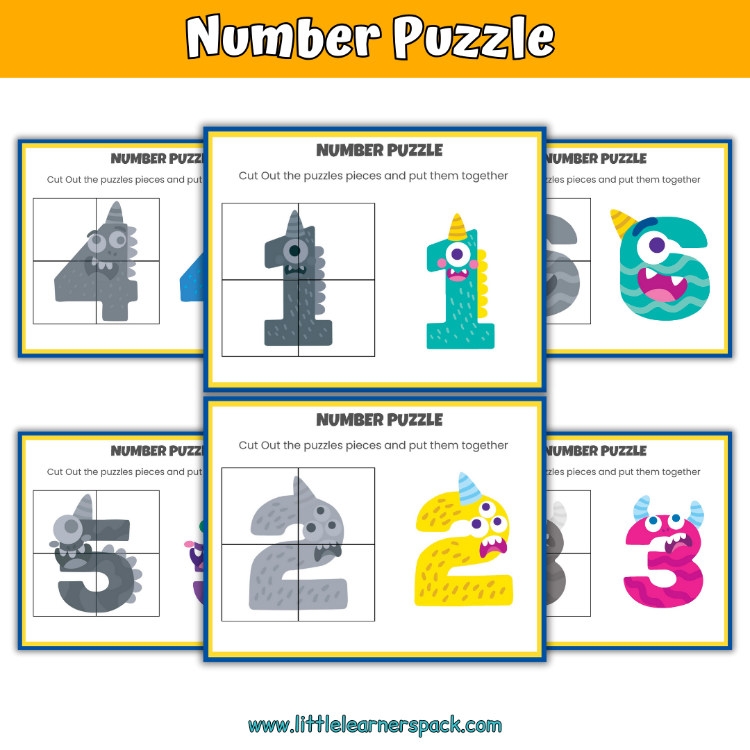 Preschool Number Learning Binder - Kindergarten and Pre-K Worksheets