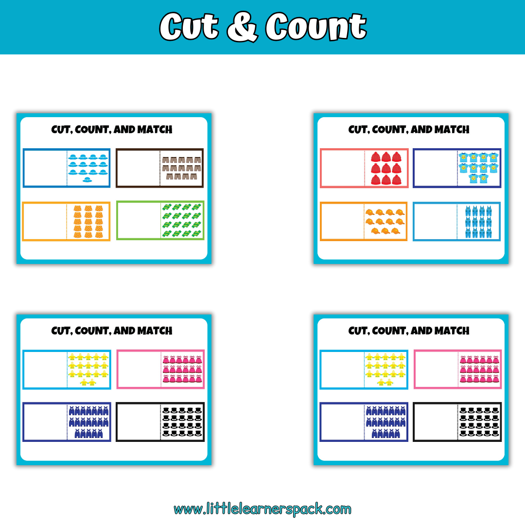 Preschool Number Learning Binder - Kindergarten and Pre-K Worksheets